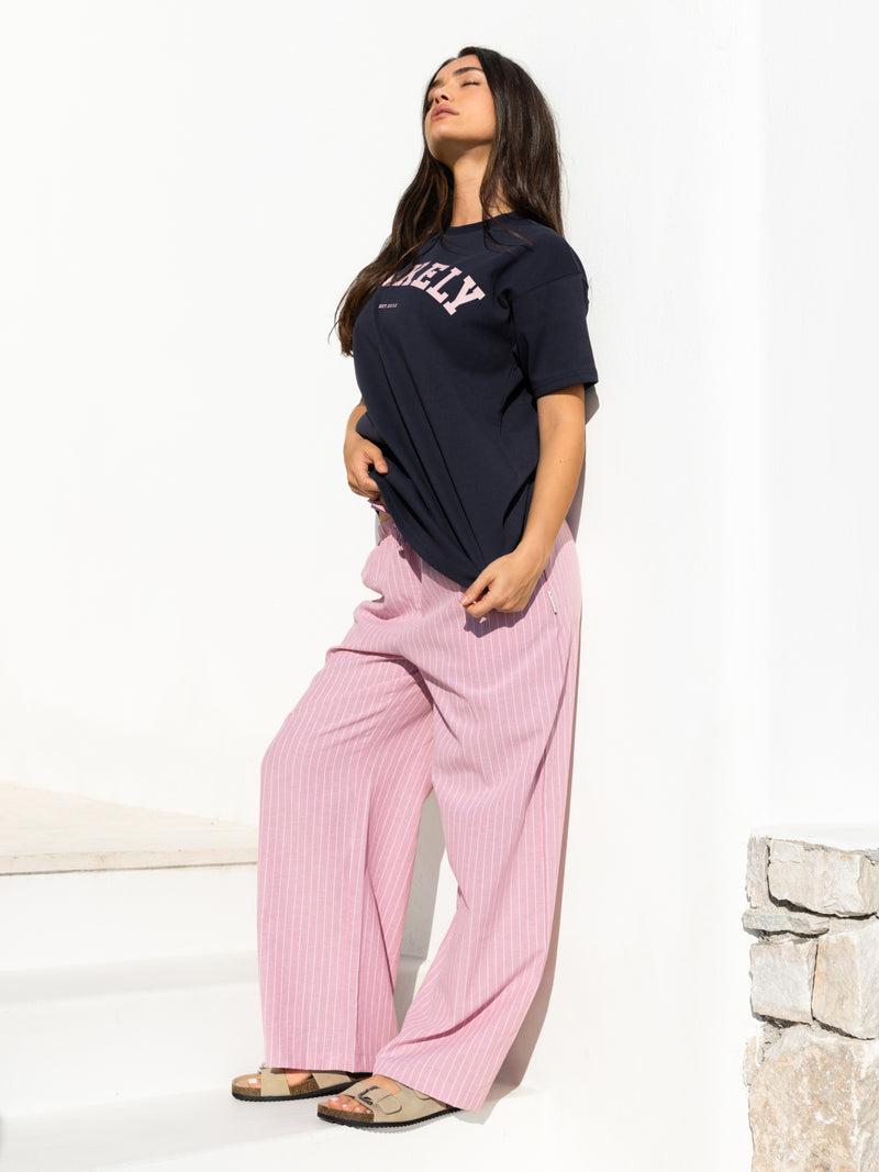 Summer Stripe Trousers - Rosa Streifen