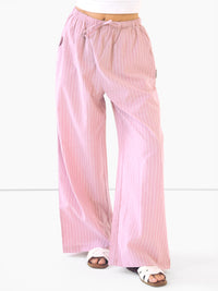 Summer Stripe Trousers - Rosa Streifen