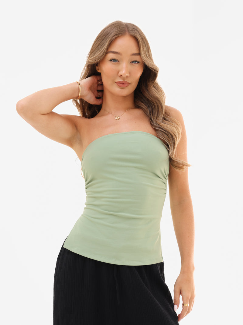 Solea Bandeau Top - Salie Groen