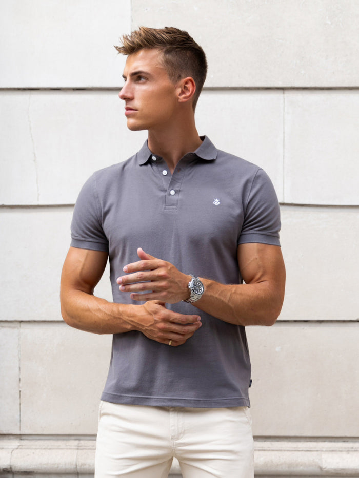 Anchor Polo Shirt - Grey
