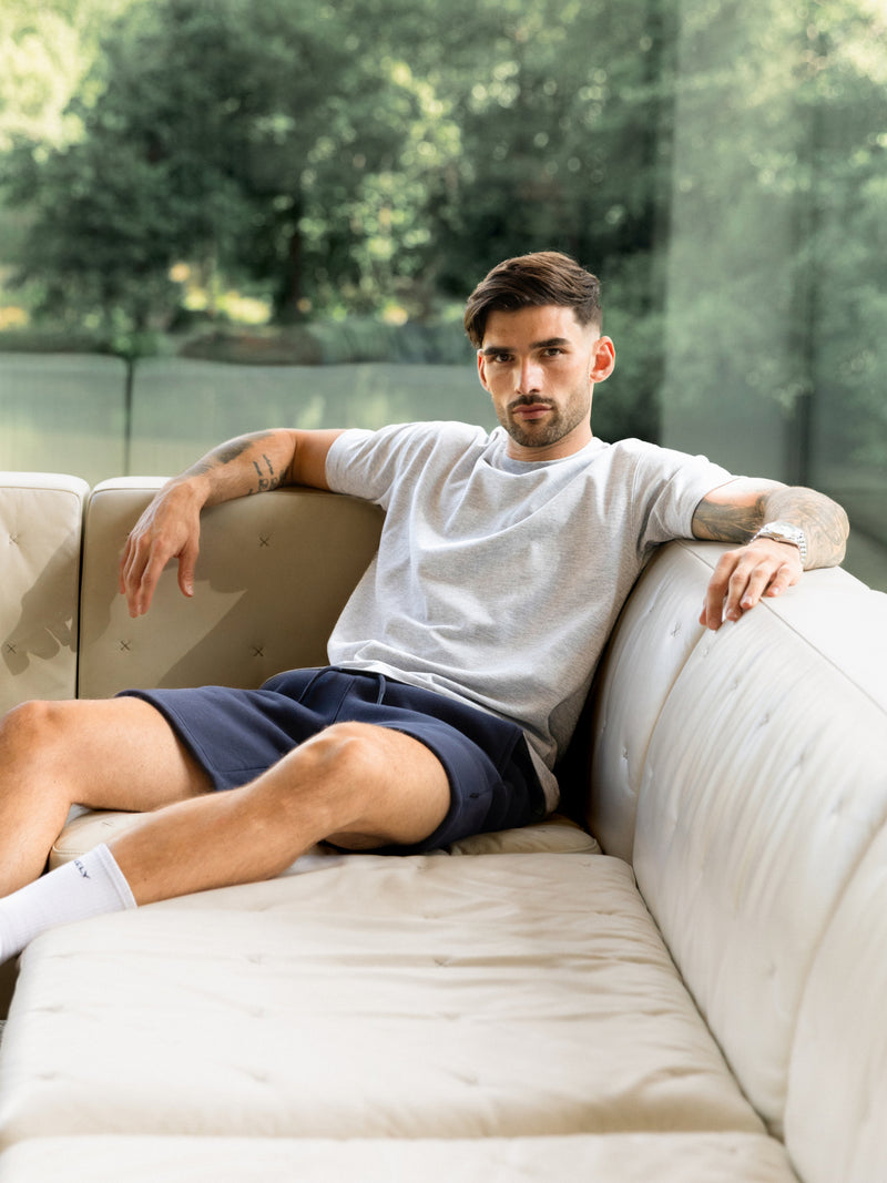 Blakely Basic Relaxed Jogger Shorts - True Navy