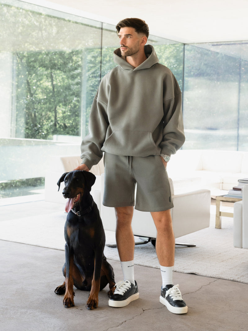 Blakely Basic Relaxed Jogger Shorts - Safari Green