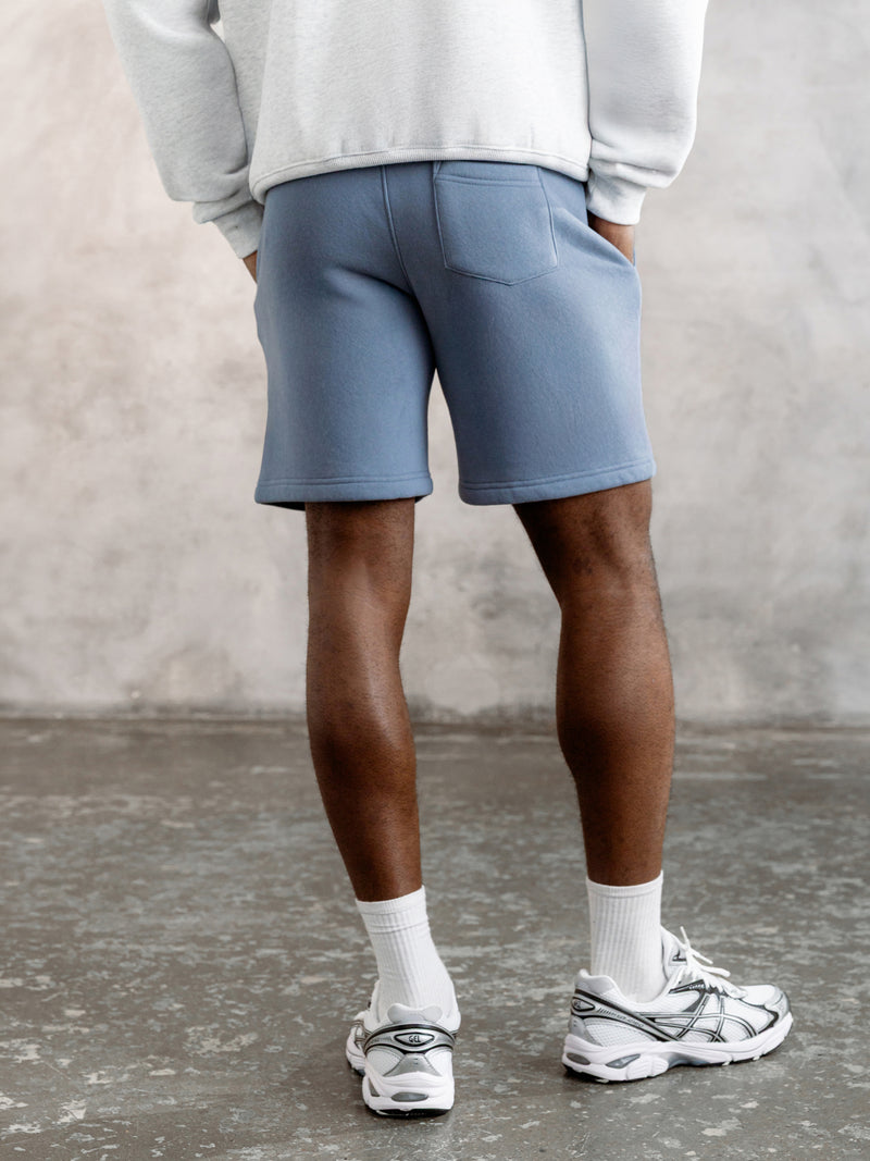 Briston Relaxed Jogger Shorts - Steel Blue