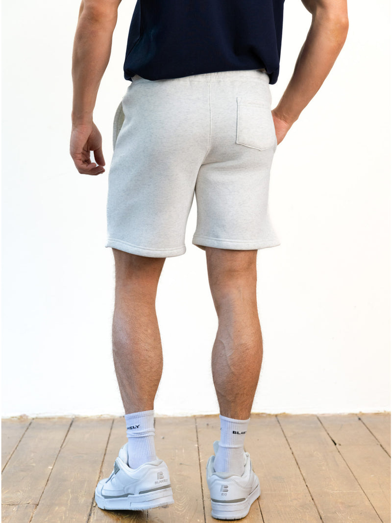 Italic Linear Relaxed Jogger Shorts - Mergelweiß
