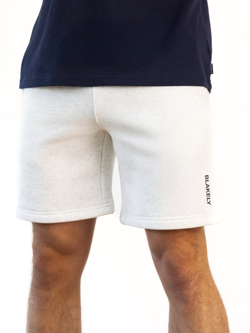 Italic Linear Relaxed Jogger Shorts - Mergelweiß