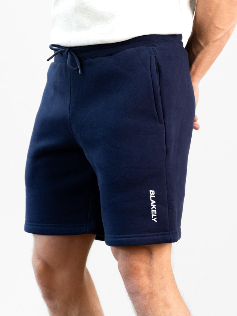 Italic Linear Relaxed Jogger Shorts - Marine