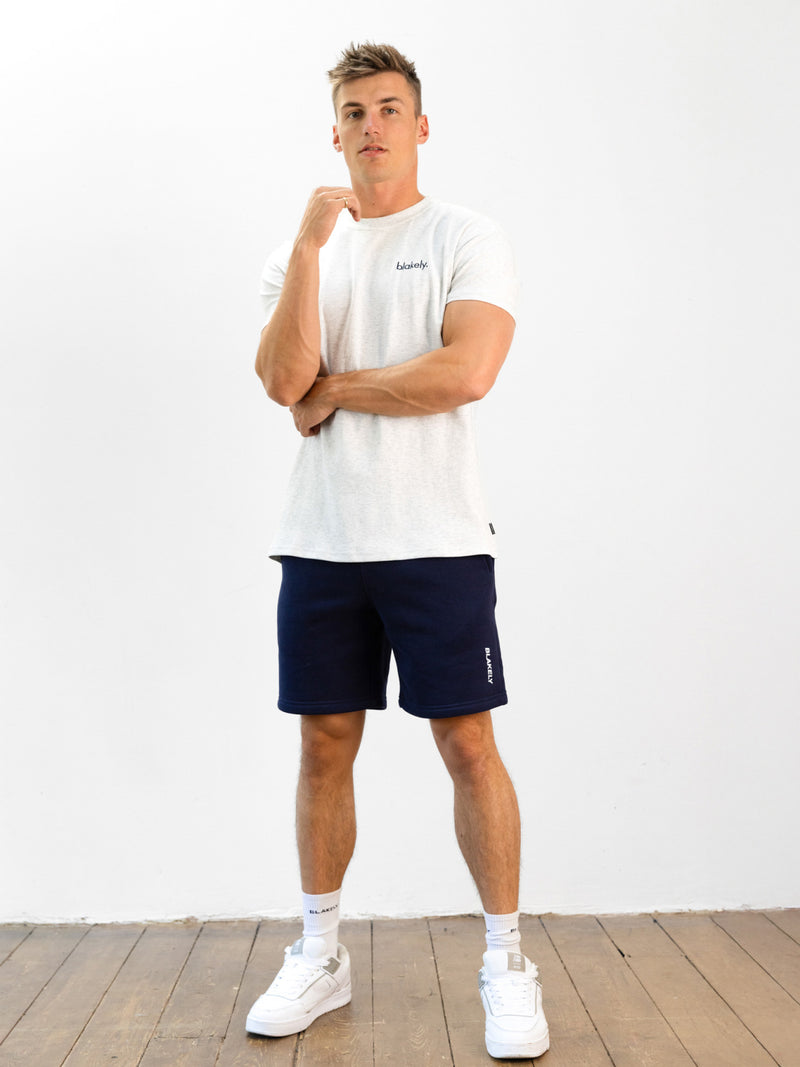 Italic Linear Relaxed Jogger Shorts - Marine