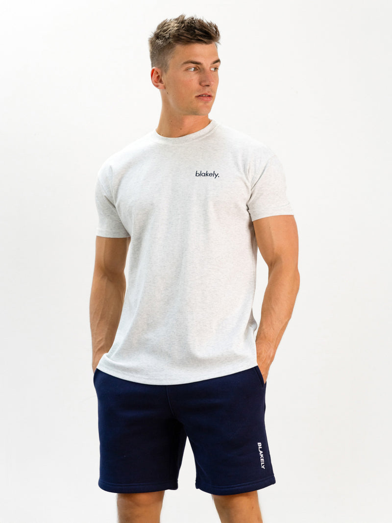 Italic Linear Relaxed Jogger Shorts - Marine