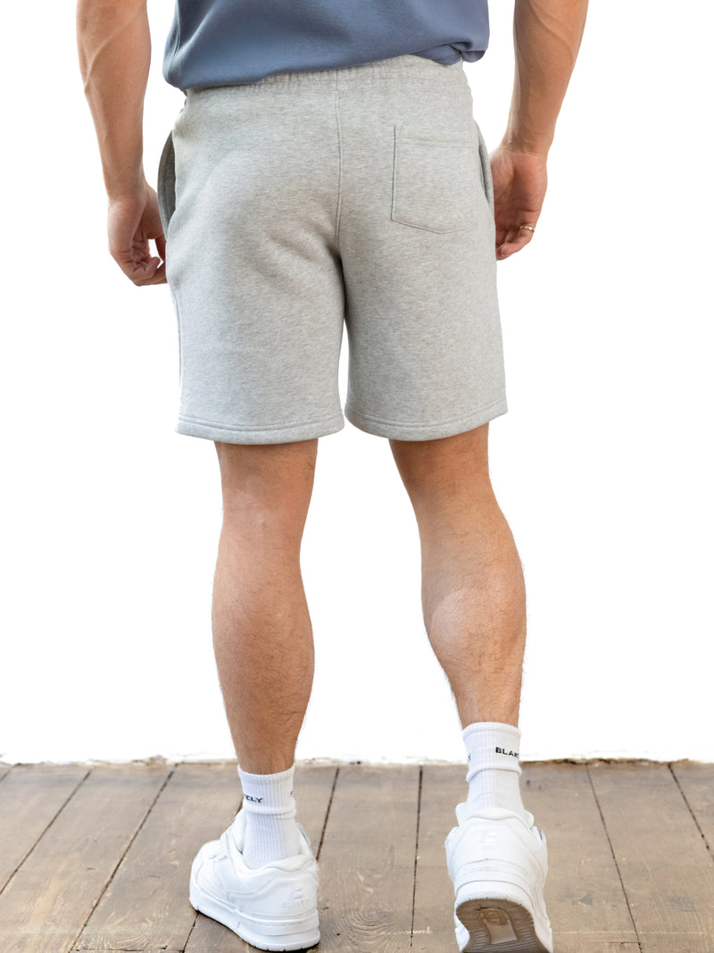 Italic Relaxed Jogger Shorts - Marl Grey
