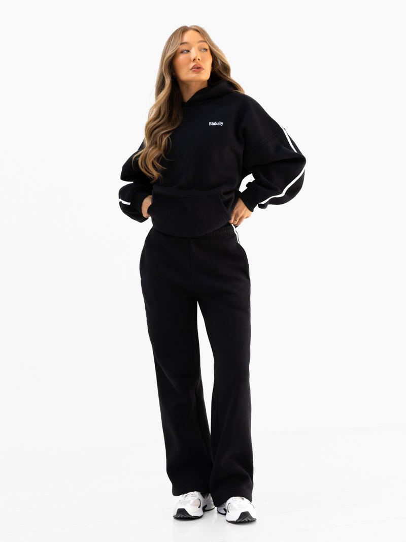 Jada Wide Leg Sweatpants - Black