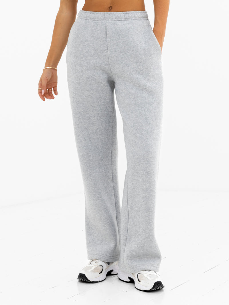 Jada Wide Leg Sweatpants - Marl Grey