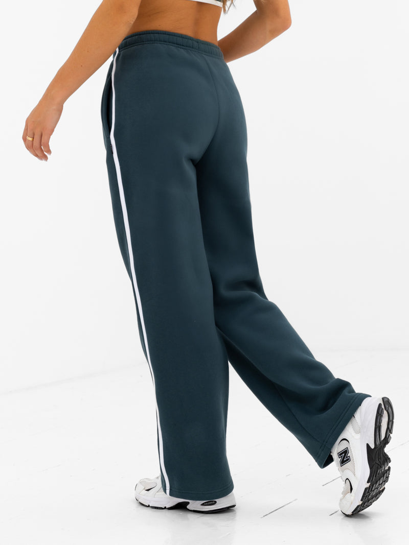 Jada Wide Leg Sweatpants - Blaugrünes Grün