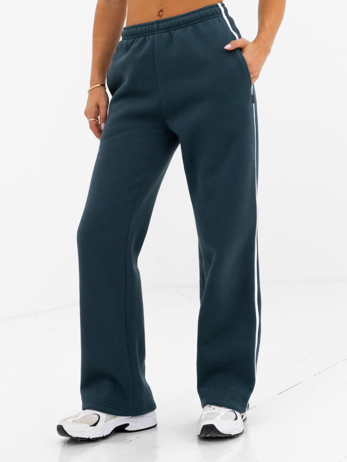 Jada Wide Leg Sweatpants - Blaugrünes Grün
