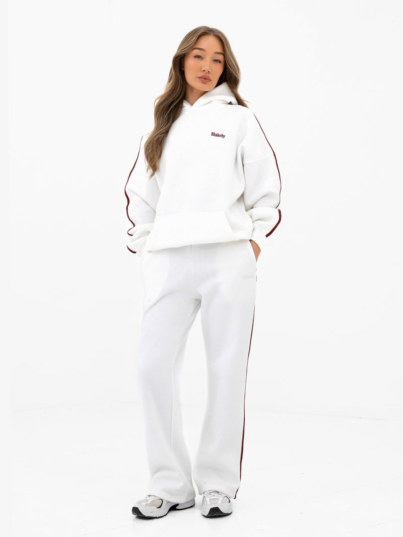Jada Wide Leg Sweatpants - Flat White