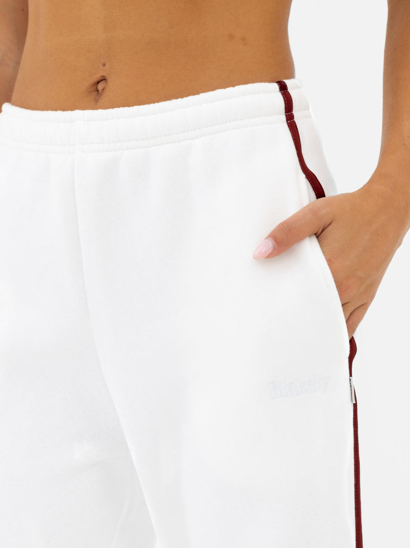 Jada Wide Leg Sweatpants - Flat White