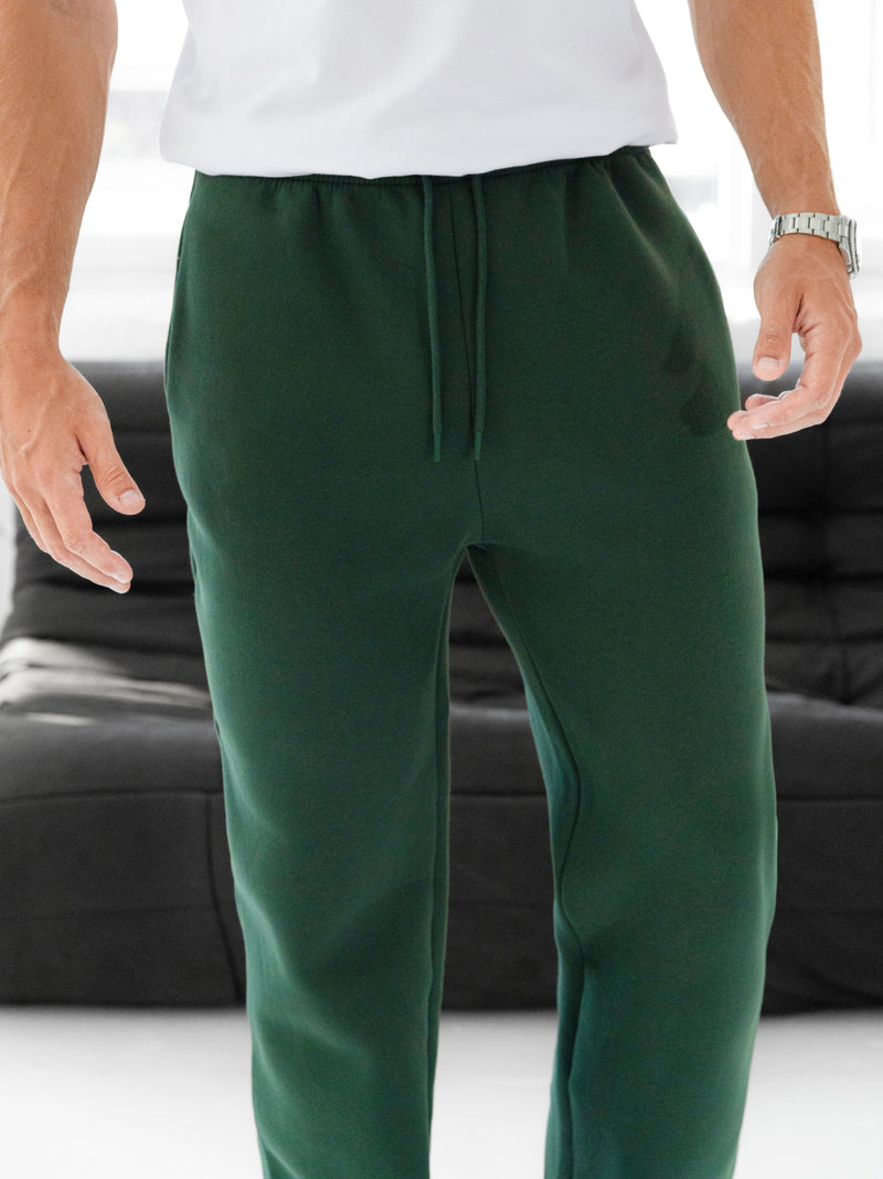 Blakely Straight Leg Sweatpants - Forest Green