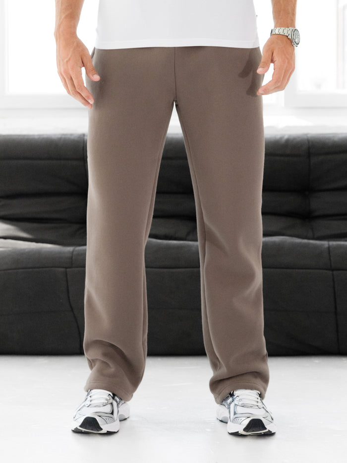 Idris Relaxed Sweatpants - Hellbraun