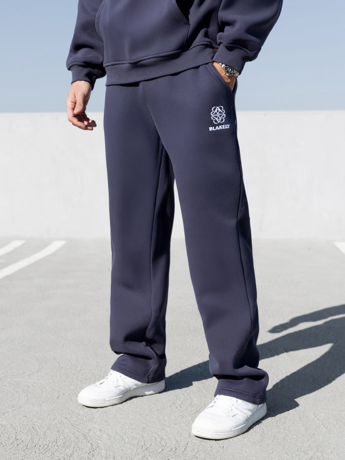 Mateo Wide Leg Sweatpants - Echtes Marineblau