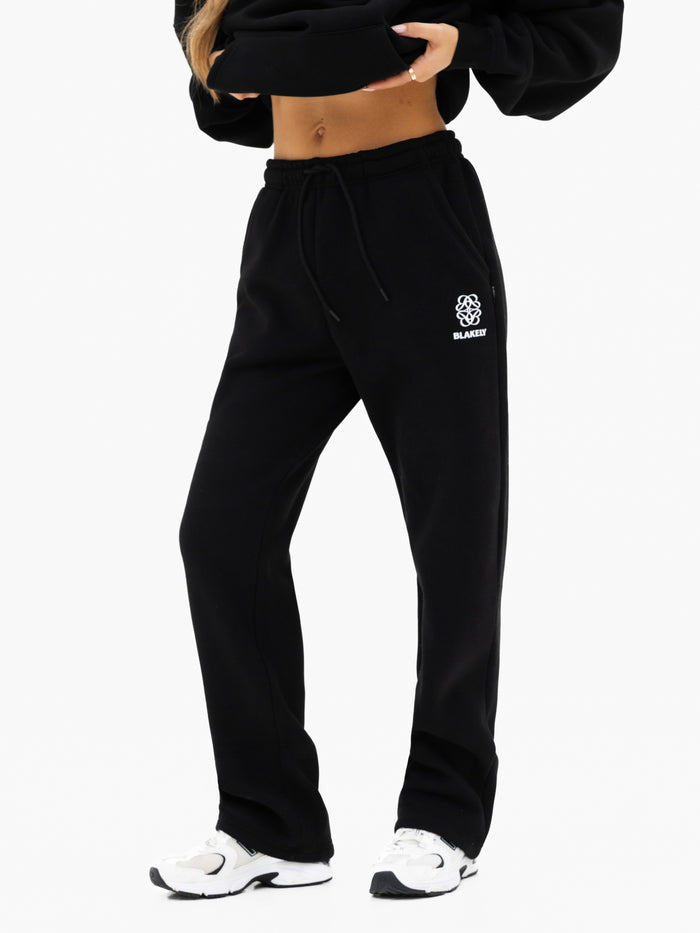 Iris Wide Leg Sweatpants - Schwarz