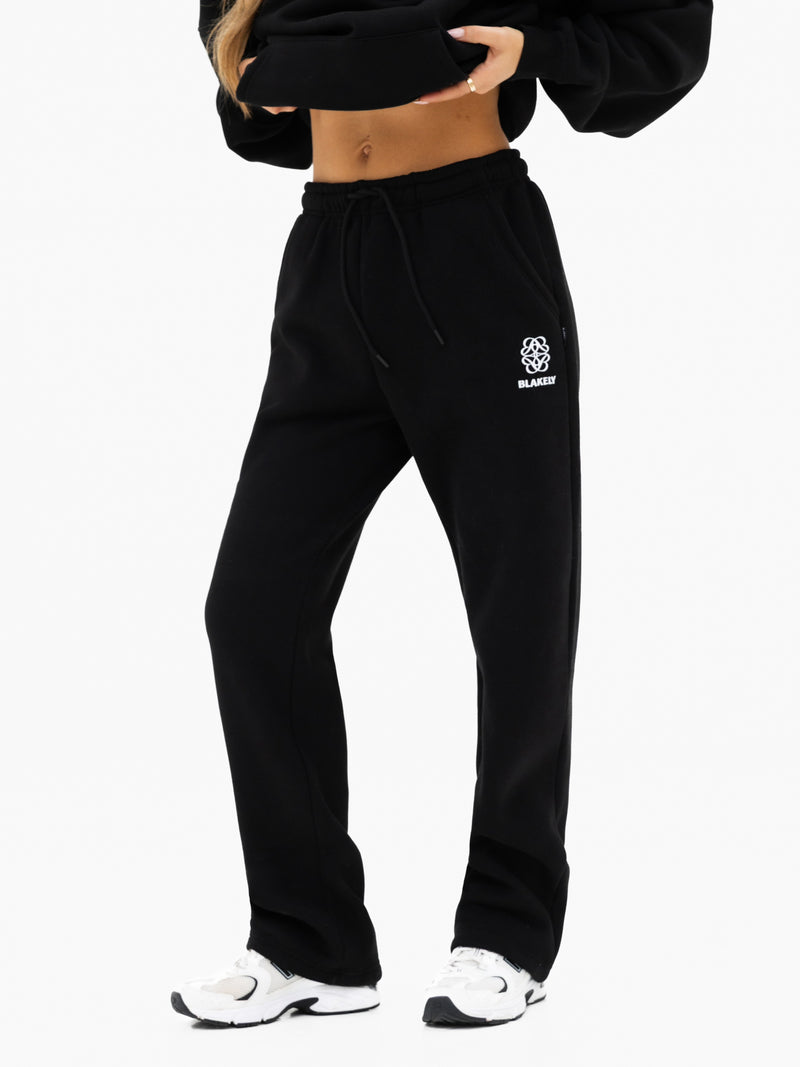 Iris Wide Leg Sweatpants - Schwarz