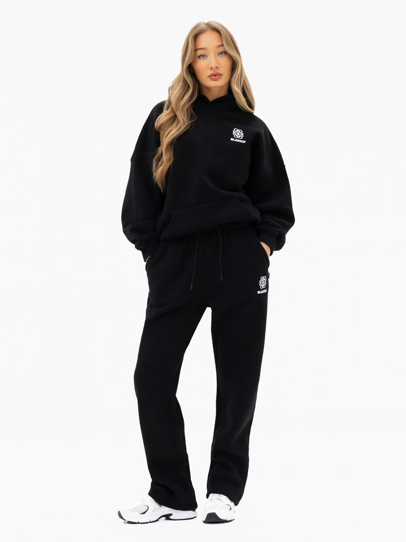 Iris Wide Leg Sweatpants - Schwarz