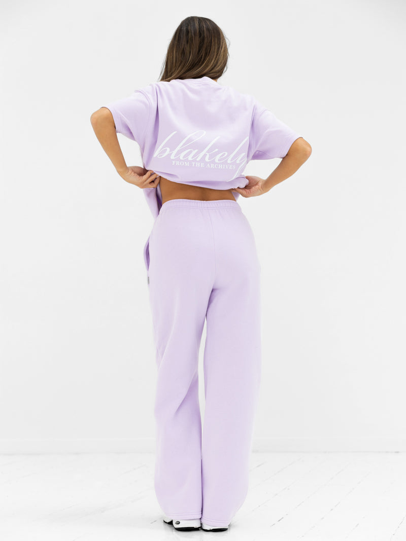 Georgia Wide Leg Sweatpants - Lila