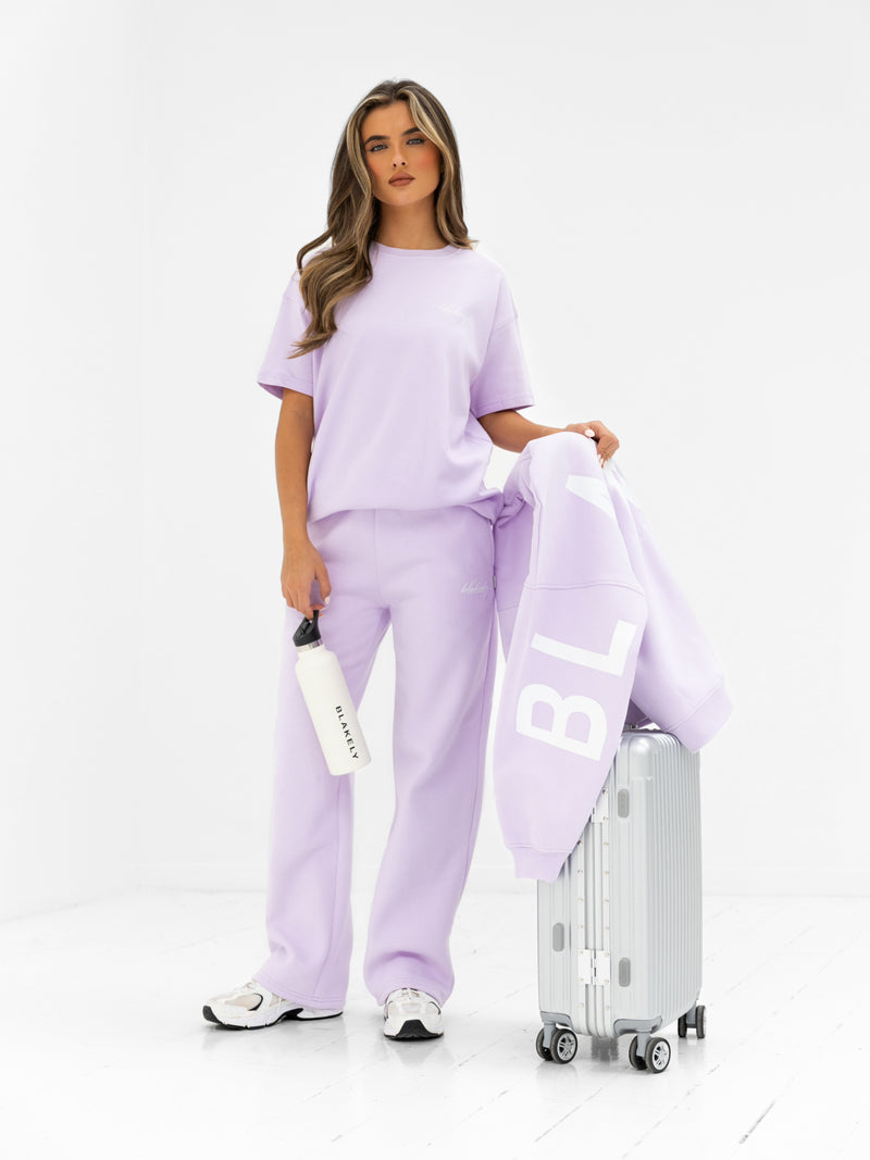 Georgia Wide Leg Sweatpants - Lila