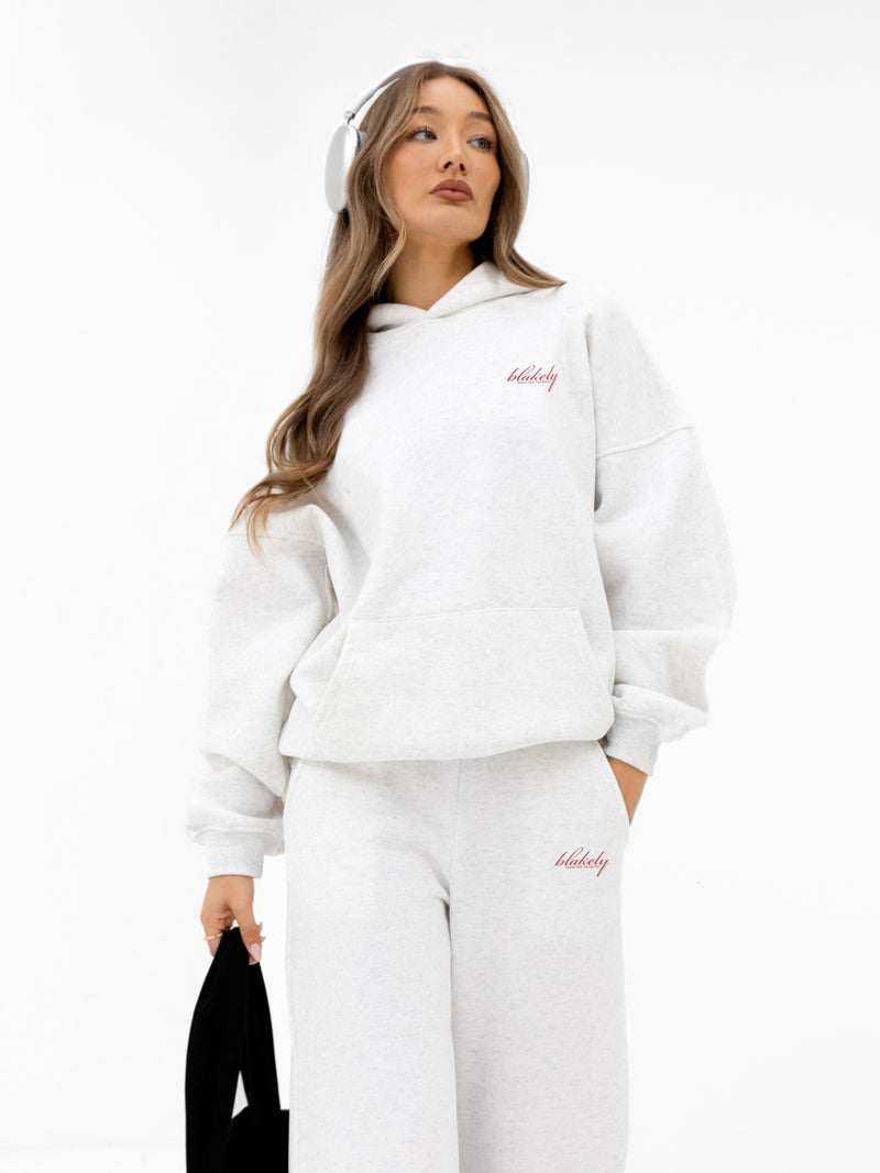 Georgia Wide Leg Sweatpants - Mergelweiß