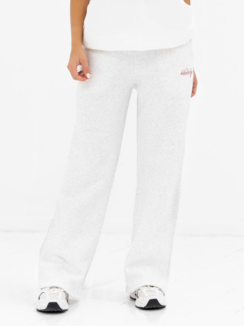 Georgia Wide Leg Sweatpants - Mergelweiß