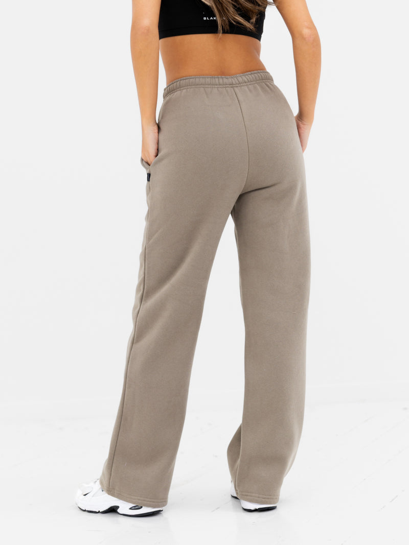 Georgia Wide Leg Sweatpants - Safarigrün