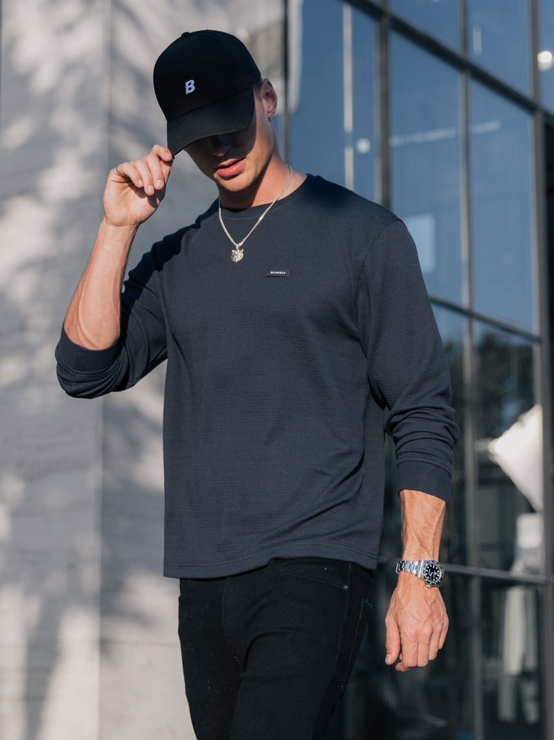 Keston Long Sleeve Top - Echtes Marineblau