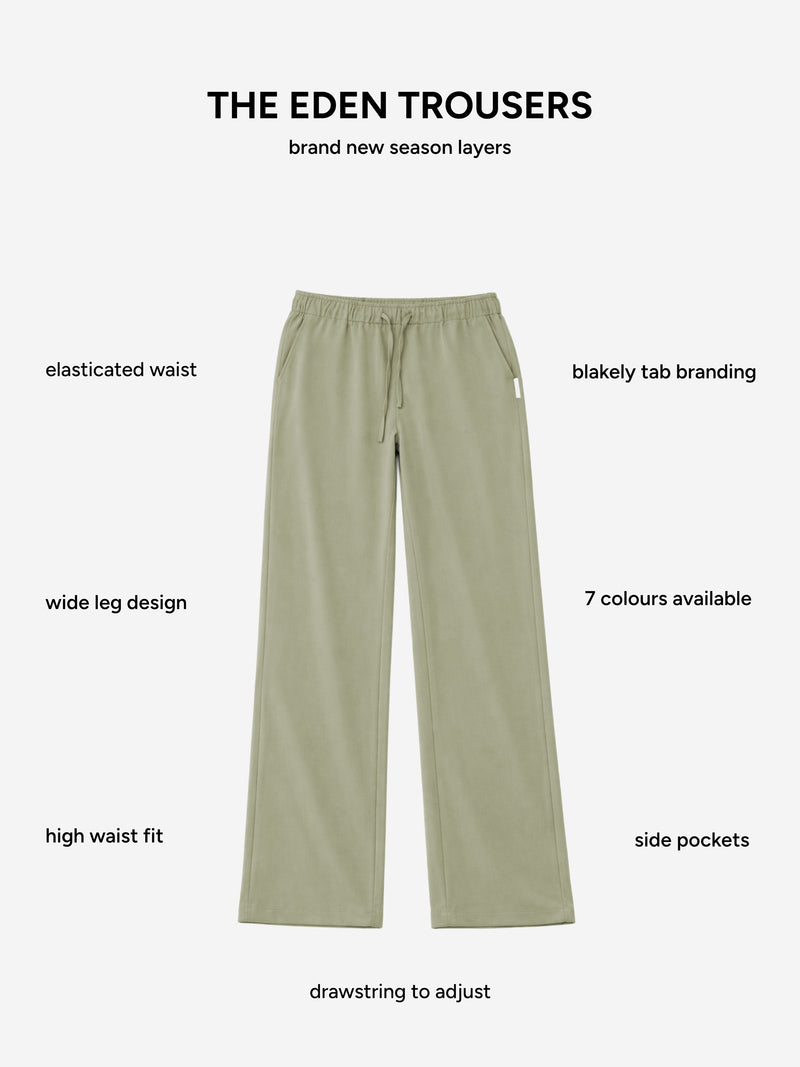 Eden Elasticated Trousers - Warmes Olivenöl