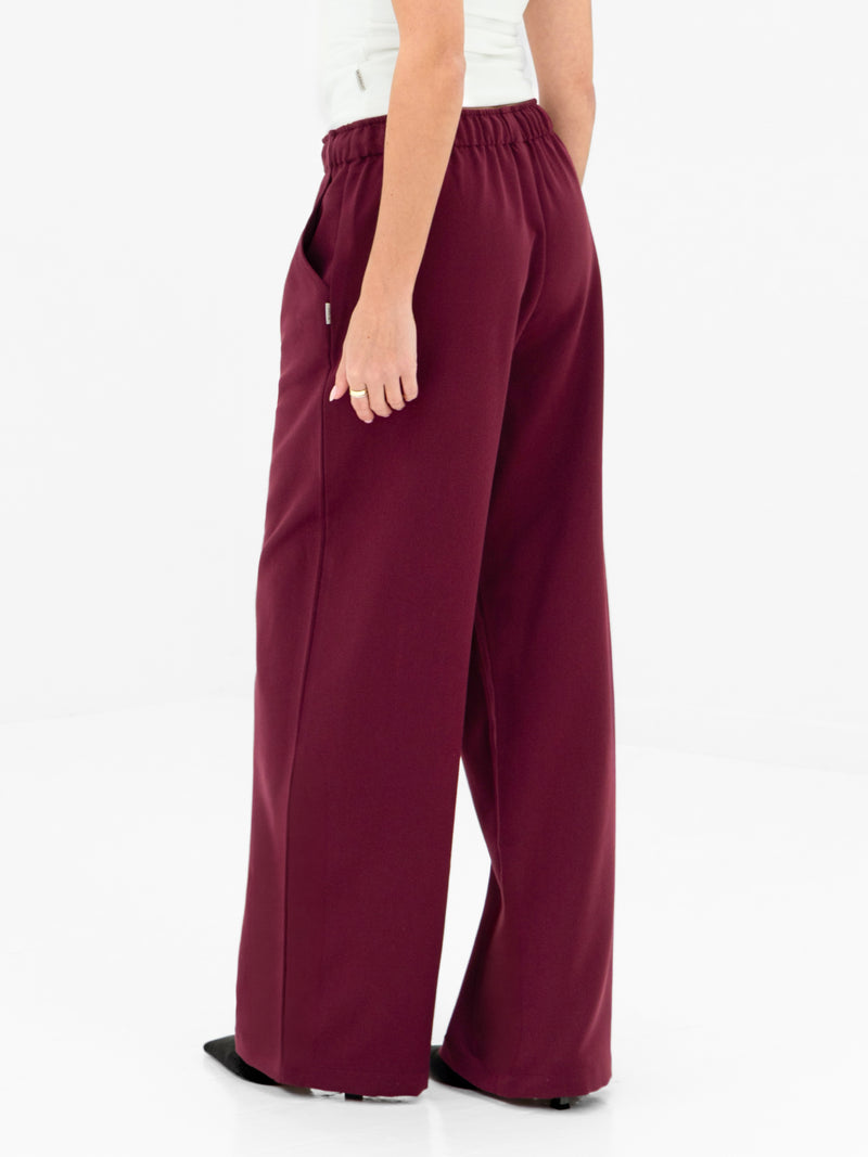 Eden Elasticated Trousers - Burgund