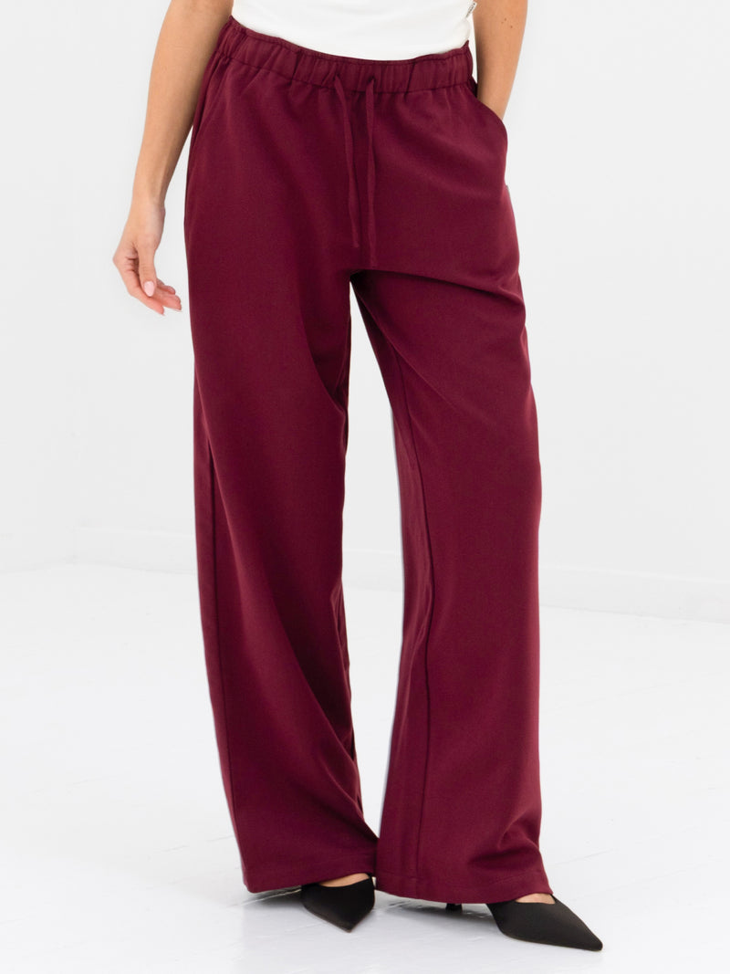 Eden Elasticated Trousers - Burgund
