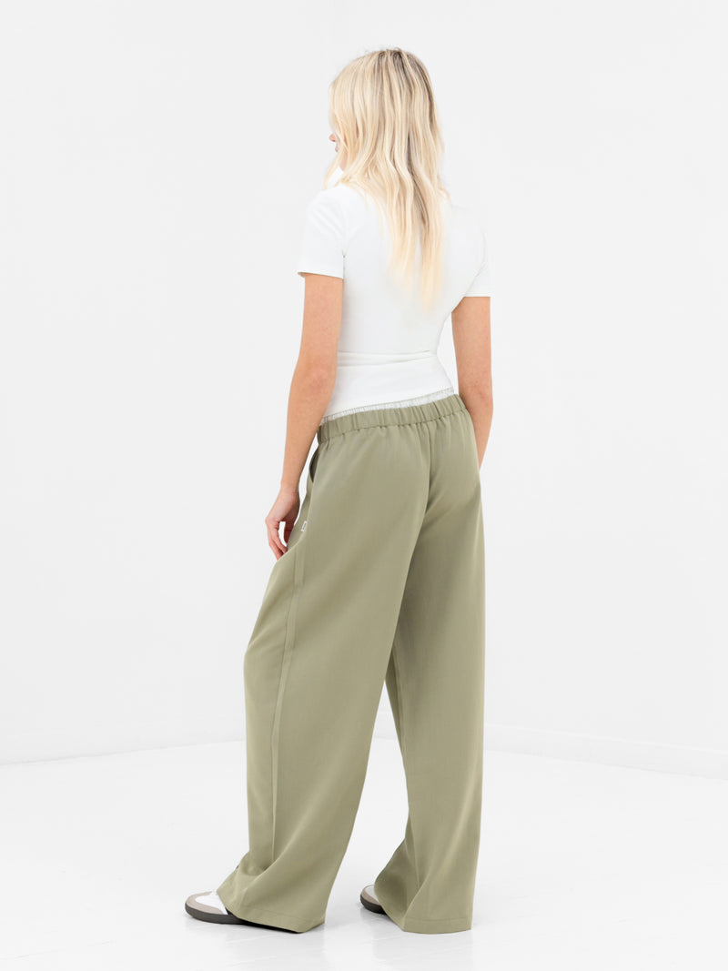 Eden Elasticated Trousers - Warmes Olivenöl