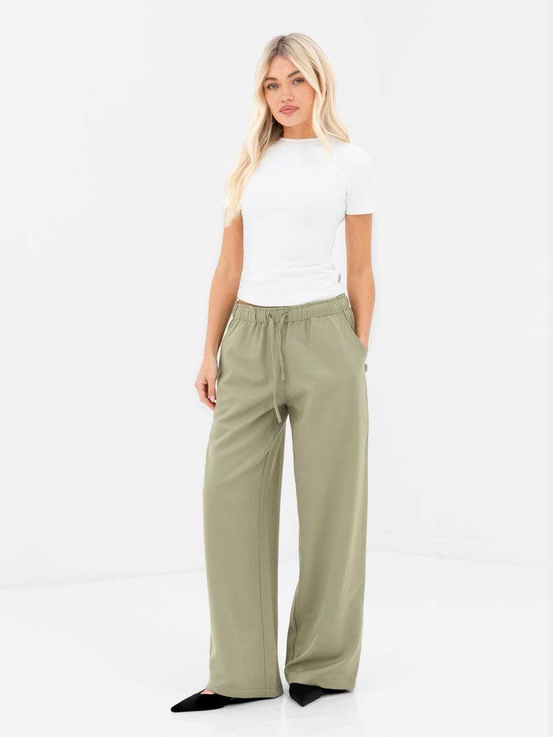 Eden Elasticated Trousers - Warmes Olivenöl