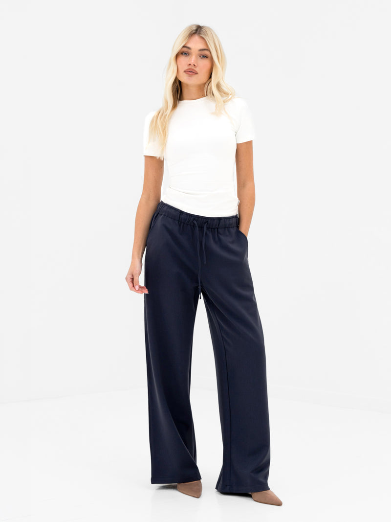 Eden Elasticated Trousers - Soft Navy
