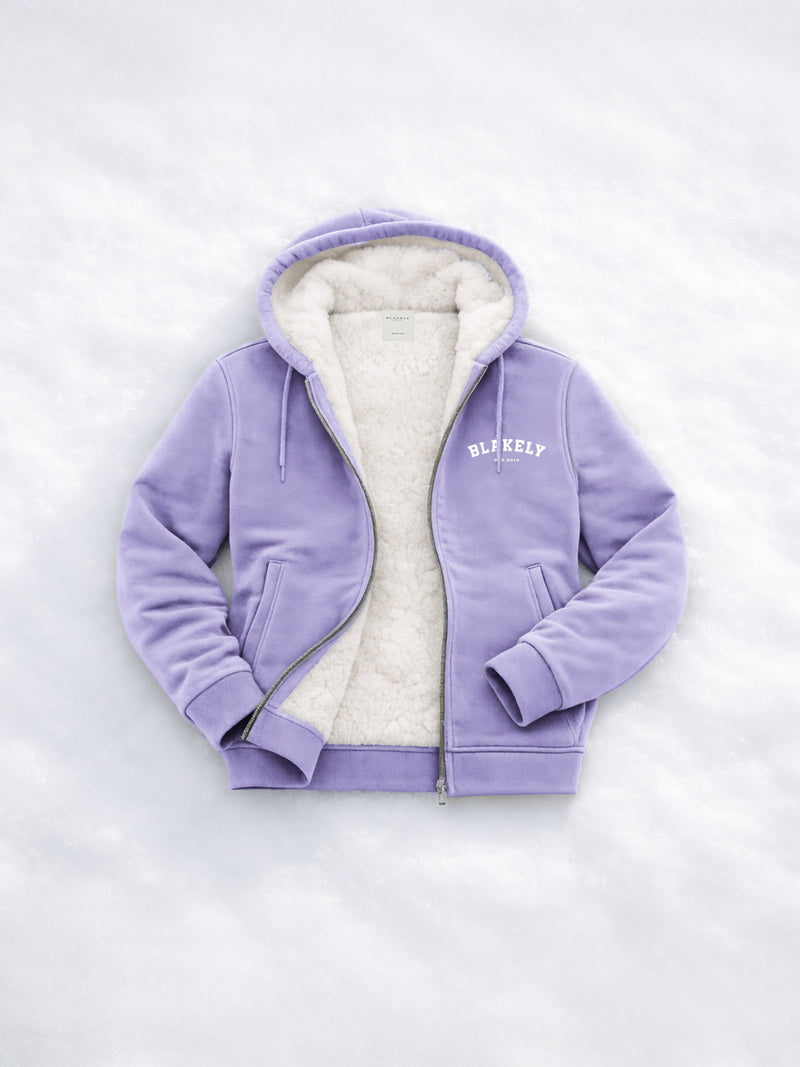 Heritage Oversized Full Zip Hoodie - Lilac