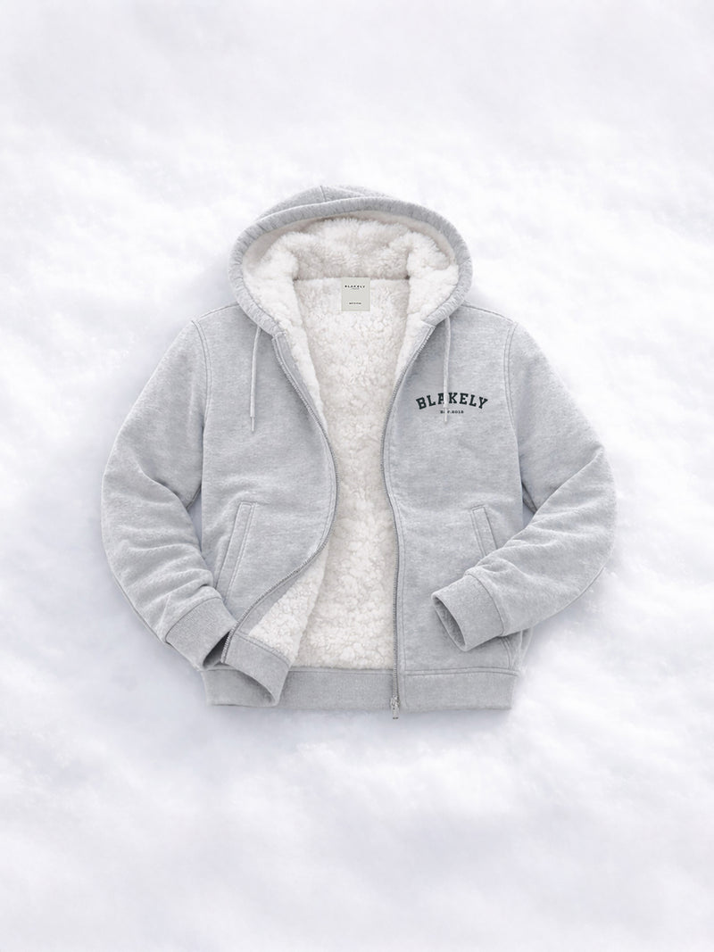 Heritage Zip Up Hoodie - Marl Grey