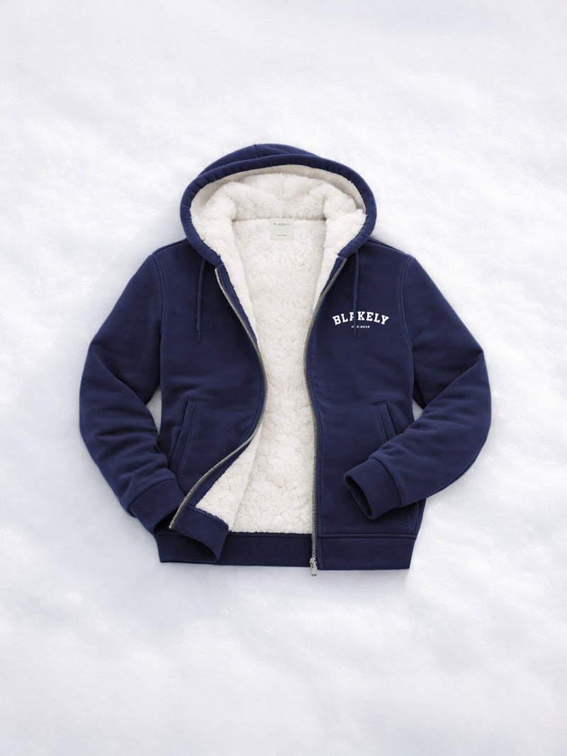 Heritage Oversized Full Zip Hoodie - True Navy