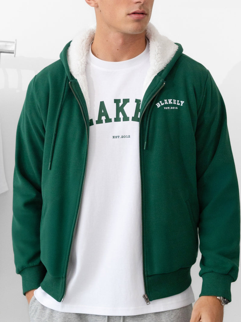 Heritage Zip Up Hoodie - Pine Green