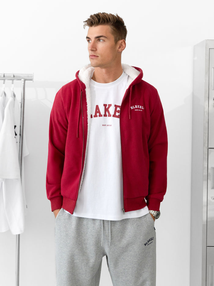 Heritage Zip Up Hoodie - Red