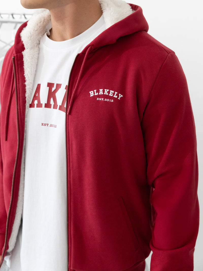 Heritage Zip Up Hoodie - Red