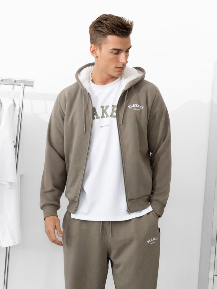 Heritage Zip Up Hoodie - Safari Green