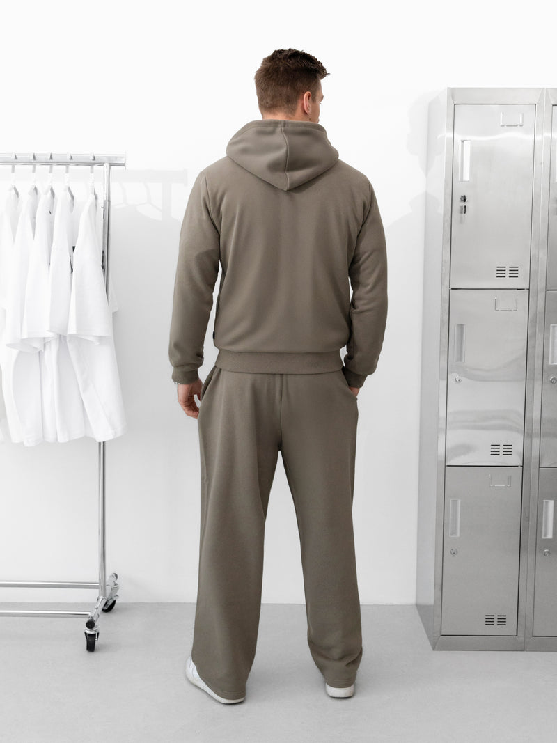 Heritage Relaxed Full Zip Hoodie - Safarigrün