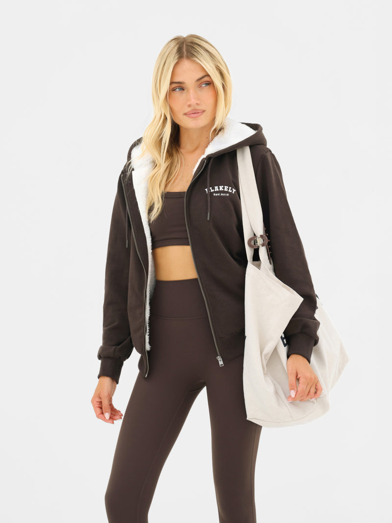 Heritage Full Zip Hoodie - Brun chocolat