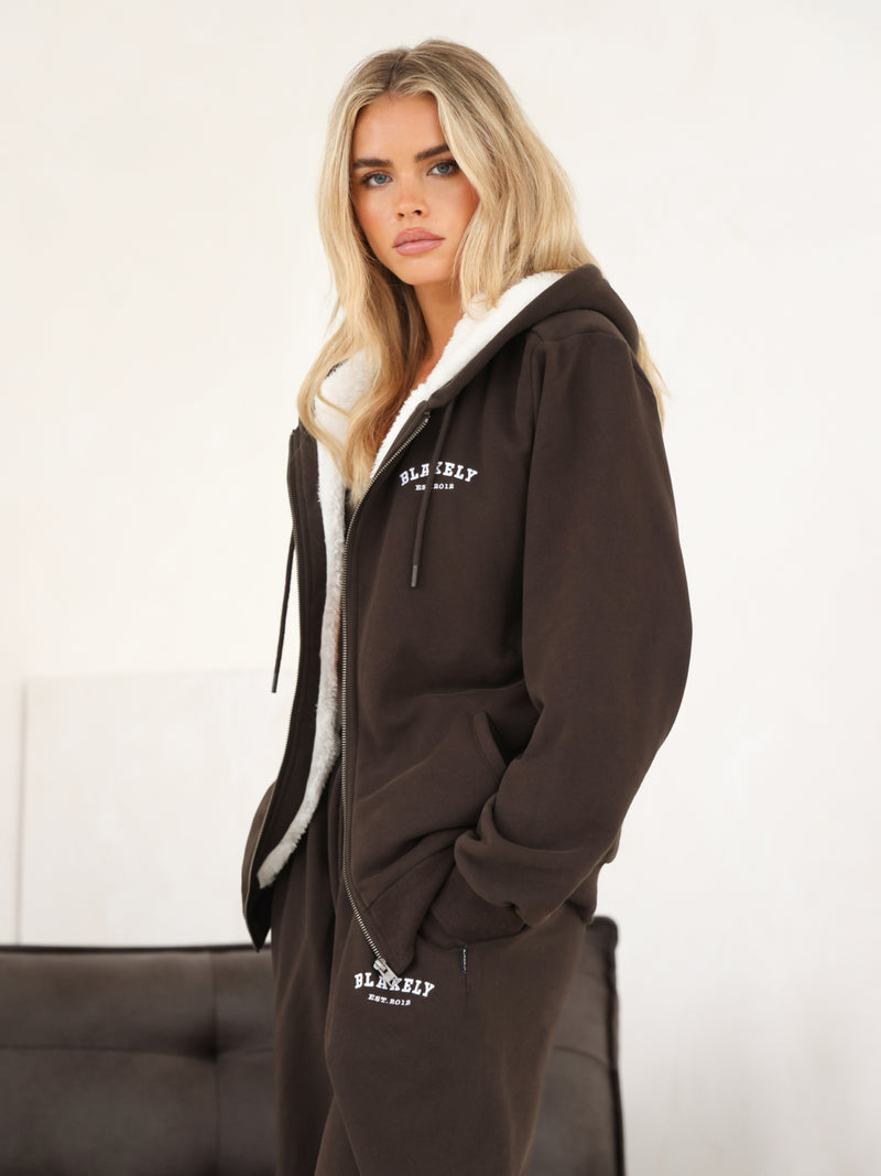 Heritage Full Zip Hoodie - Brun chocolat
