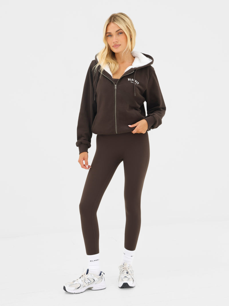 Heritage Full Zip Hoodie - Brun chocolat