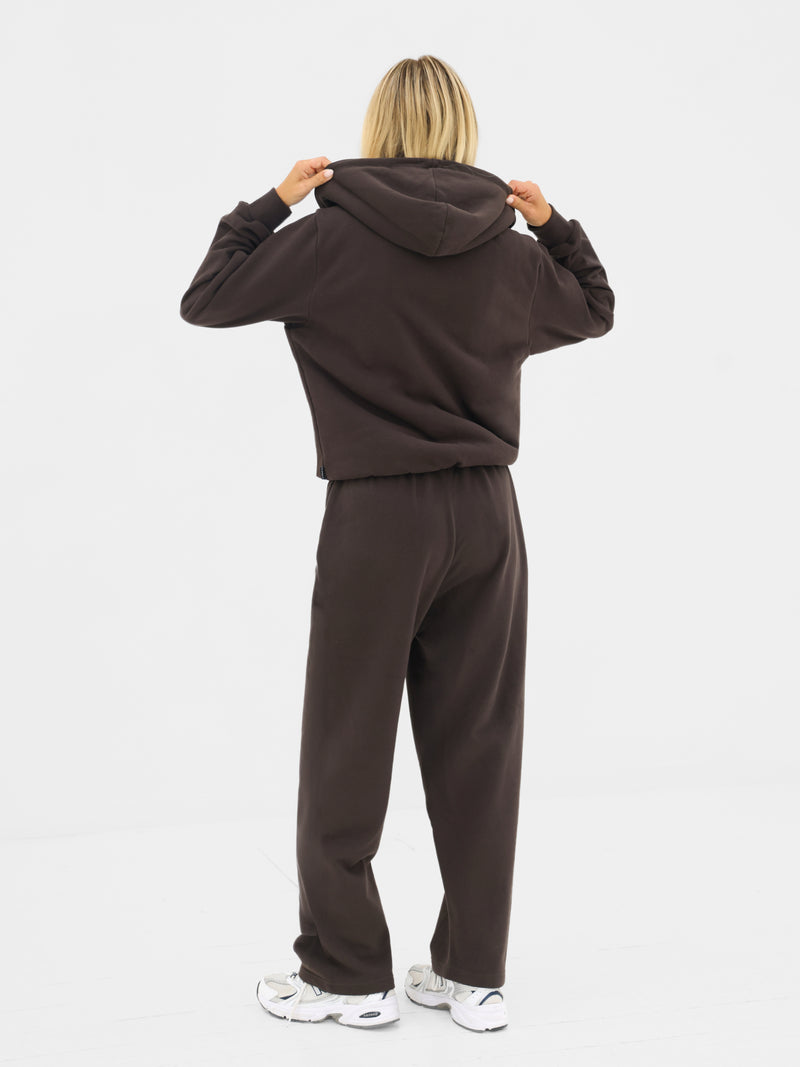 Heritage Full Zip Hoodie - Brun chocolat