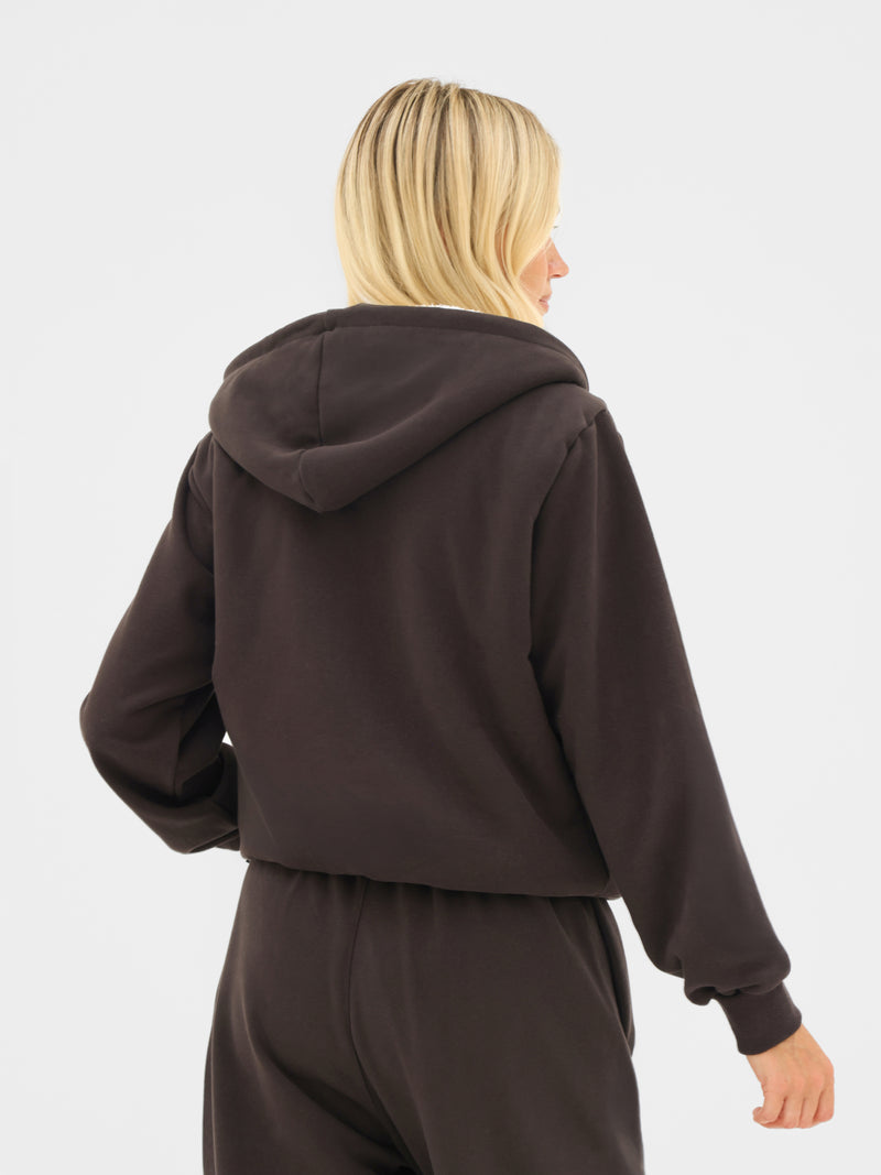 Heritage Full Zip Hoodie - Brun chocolat